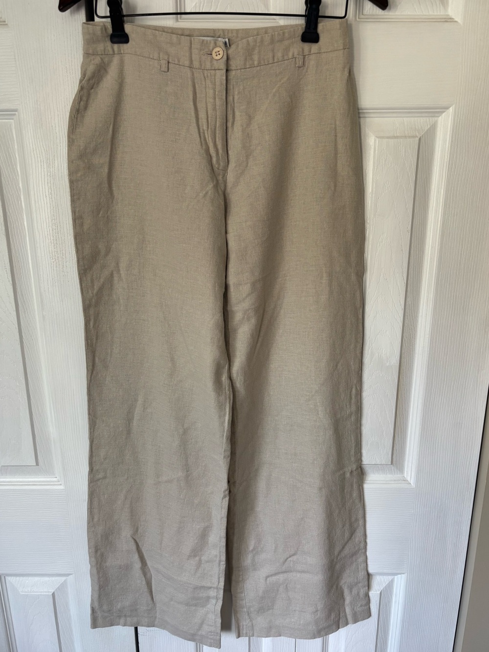 Ricki’s Beige Linen Wide Leg Trouser Size 8